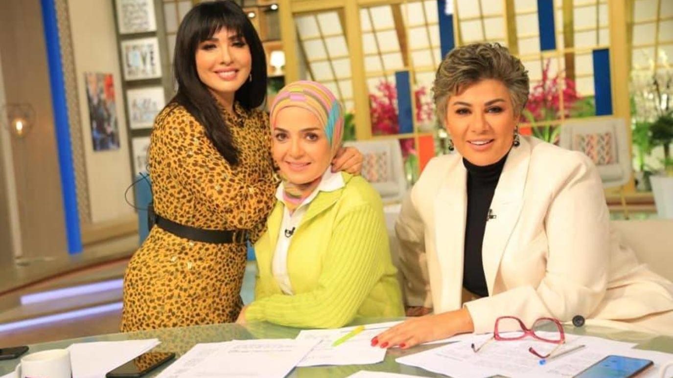 منى عبد الغنى مع زميلتيها مفيدة شيحة وسهير جودة 