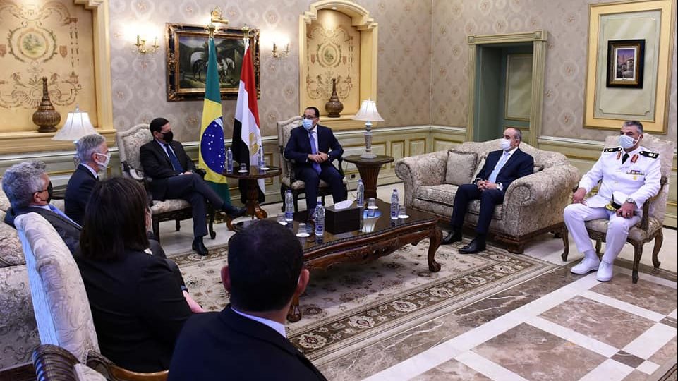 جانب من لقاء رئيس الوزراء مع نائب الرئيسى البرازيلي