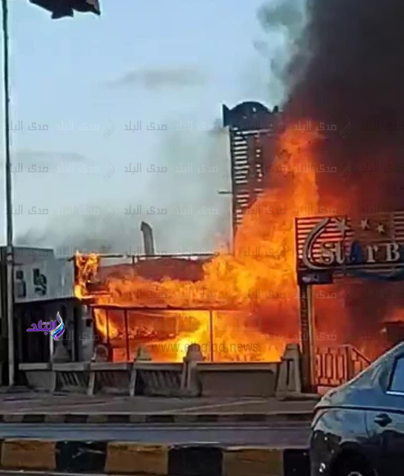 حريق في منطقة مطاعم جليم بالإسكندرية