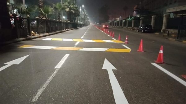 توسعة ورصف الطريق  المروري للبر الغربي بالمريوطية