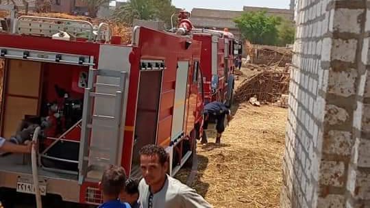 حريق بمنزل بالمنيا 