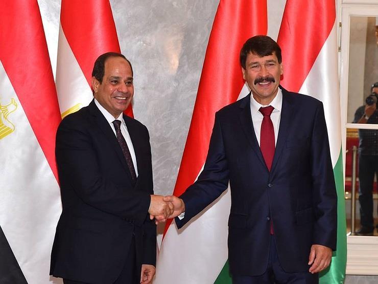 الرئيس المجري مع الرئيس السيسي