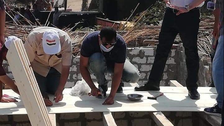 سقف المنازل بالخشب في سيناء