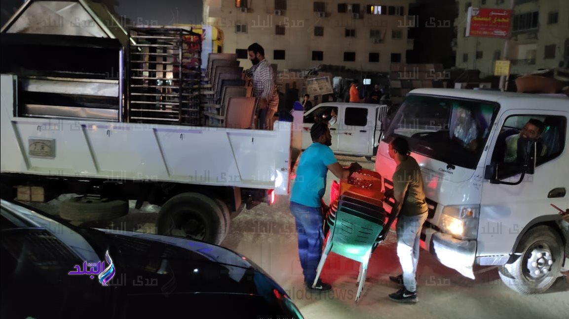 رفع ٧٥٠ حاله إشغال لمحال ومقاهي