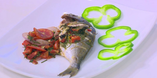 سمك الدنيس المشوي