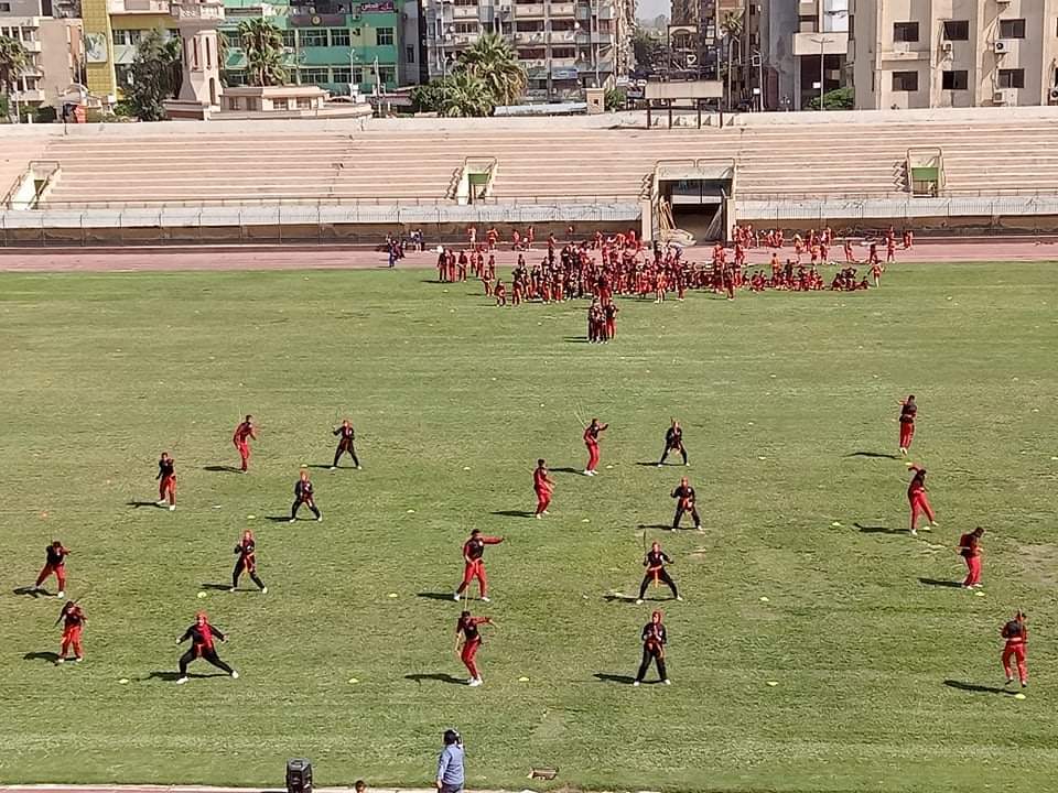 عروض رياضية باستاد المنصورة الرياضى