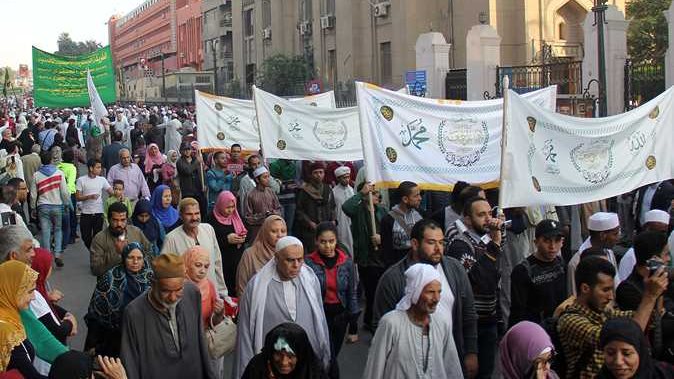 أرشيفية ... موكب صوفي احتفالاً بمولد النبي (ص)