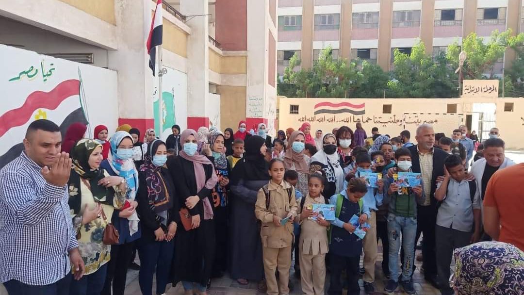 حملات توعية لطلاب المدارس بالمنيا 