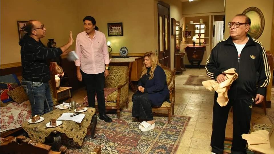 هانى رمزى وسهير رمزى وصلاح عبد الله والمخرج عمرو عابدين 