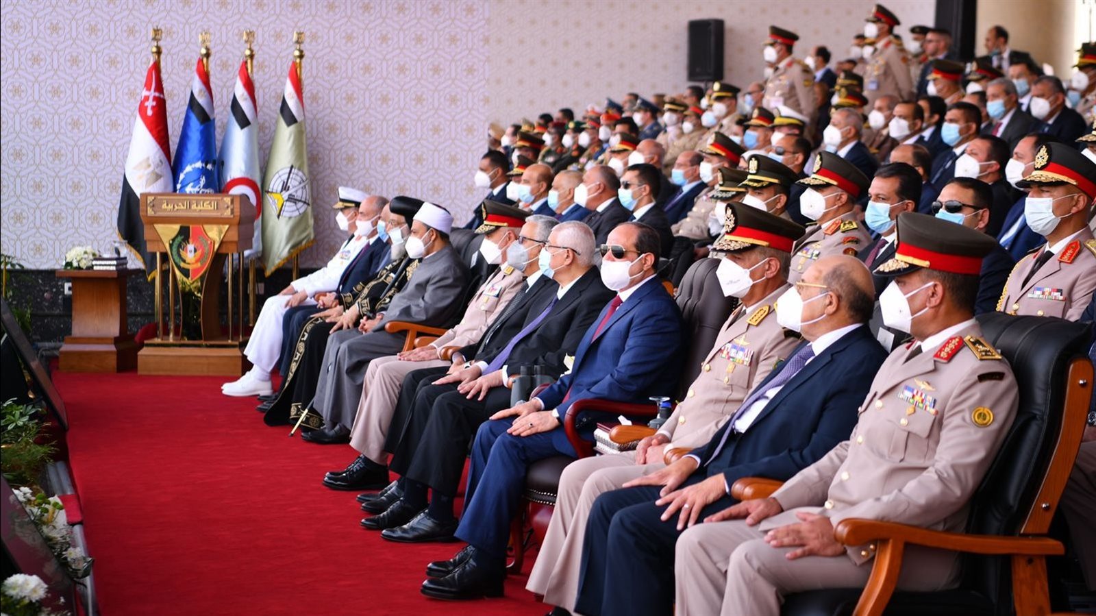 الرئيس السيسي خلال حفل تخريج الدفعة 115 حربية