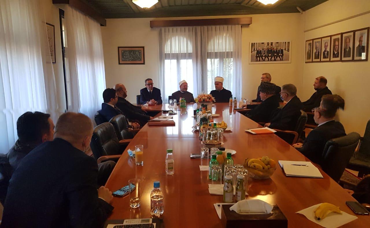 مفتي الجمهورية يلتقي رئيس المشيخة الإسلامية بالبوسنة