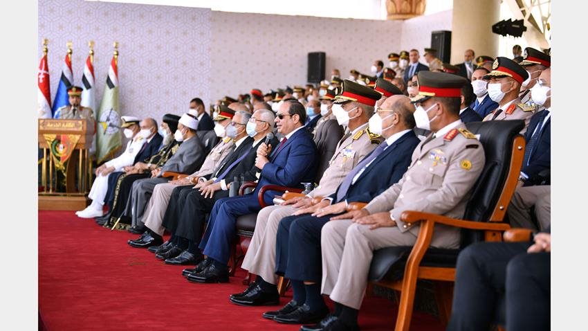 الرئيس السيسي خلال حفل تخرج الدفعة 115 حربية