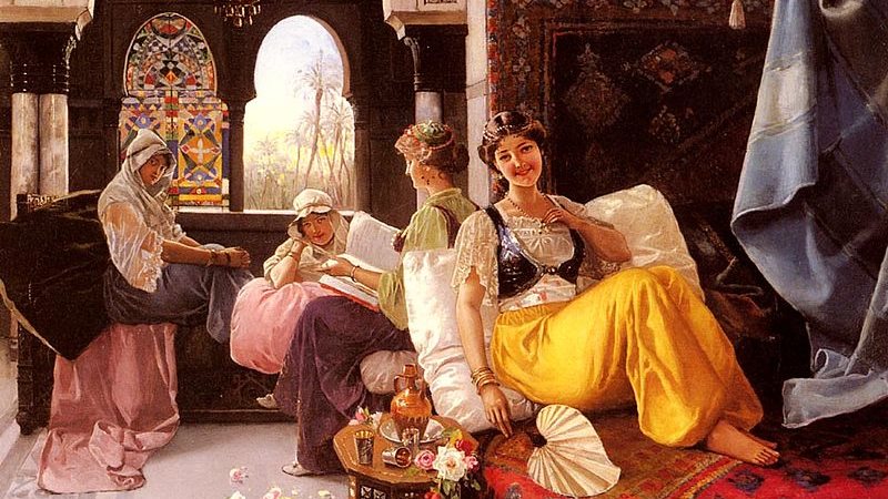 لوحة للفنان الإسباني كوينتانا أوليراس مستشرق عن الحرمليك