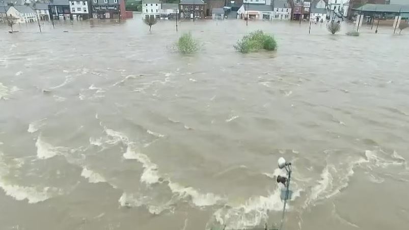 فيضانات نهر نيث  في دومفريز 