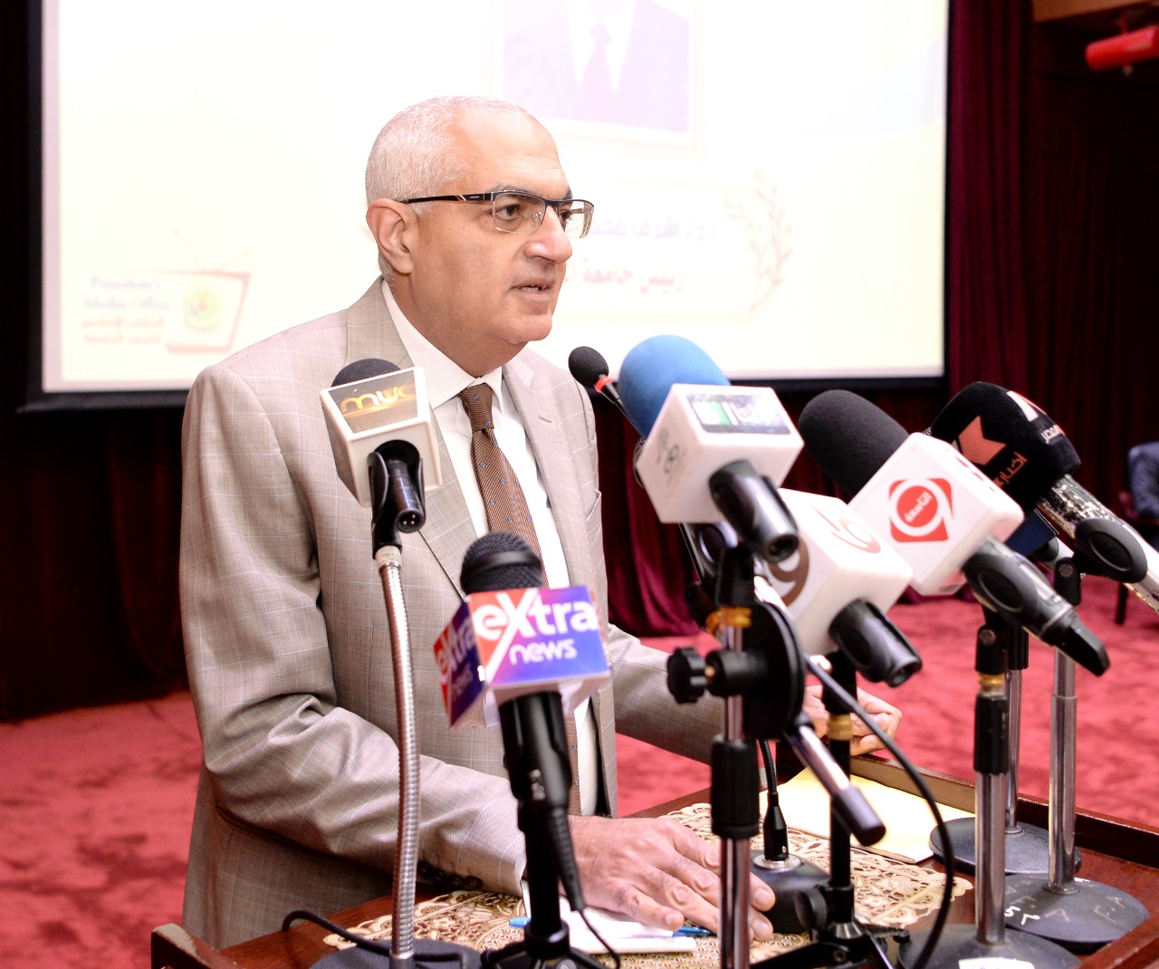"تاريخ عريق ... ومستقبل واعد"  مؤتمر صحفى بجامعة المنصورة