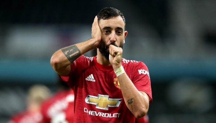  برونو فيرنانديز نجم فريق مانشستر يونايتد 