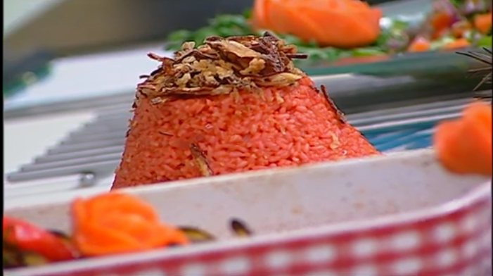 أرز تندوري أحمر