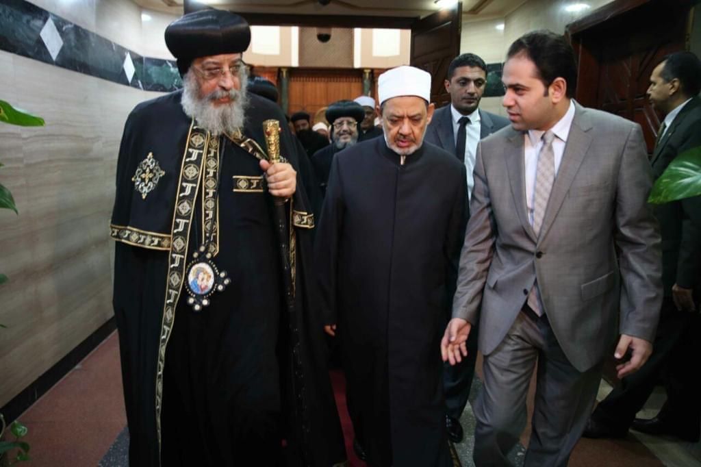 شيخ الازهر والبابا تواضروس والمستشار محمد عبد السلام