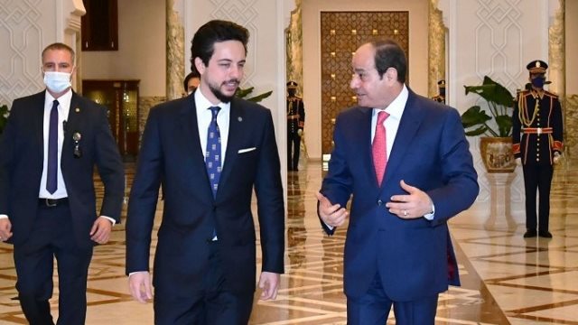 الرئيس السيسي يستقبل ولي العهد الأردني
