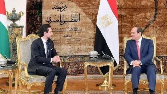 الرئيس السيسي وولي العهد الأردني 