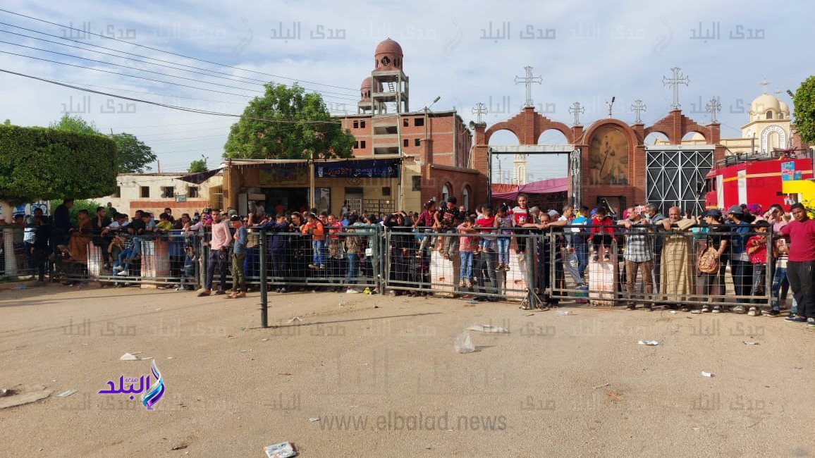  احتفالات الأقباط  بمولد مارجرجس بالرزيقات الأقصر