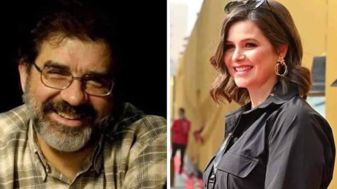 الفنانة يسرا اللوزى ووالداها 
