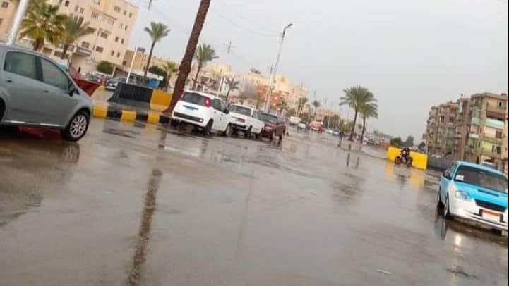 الأمطار في شوارع دمياط 