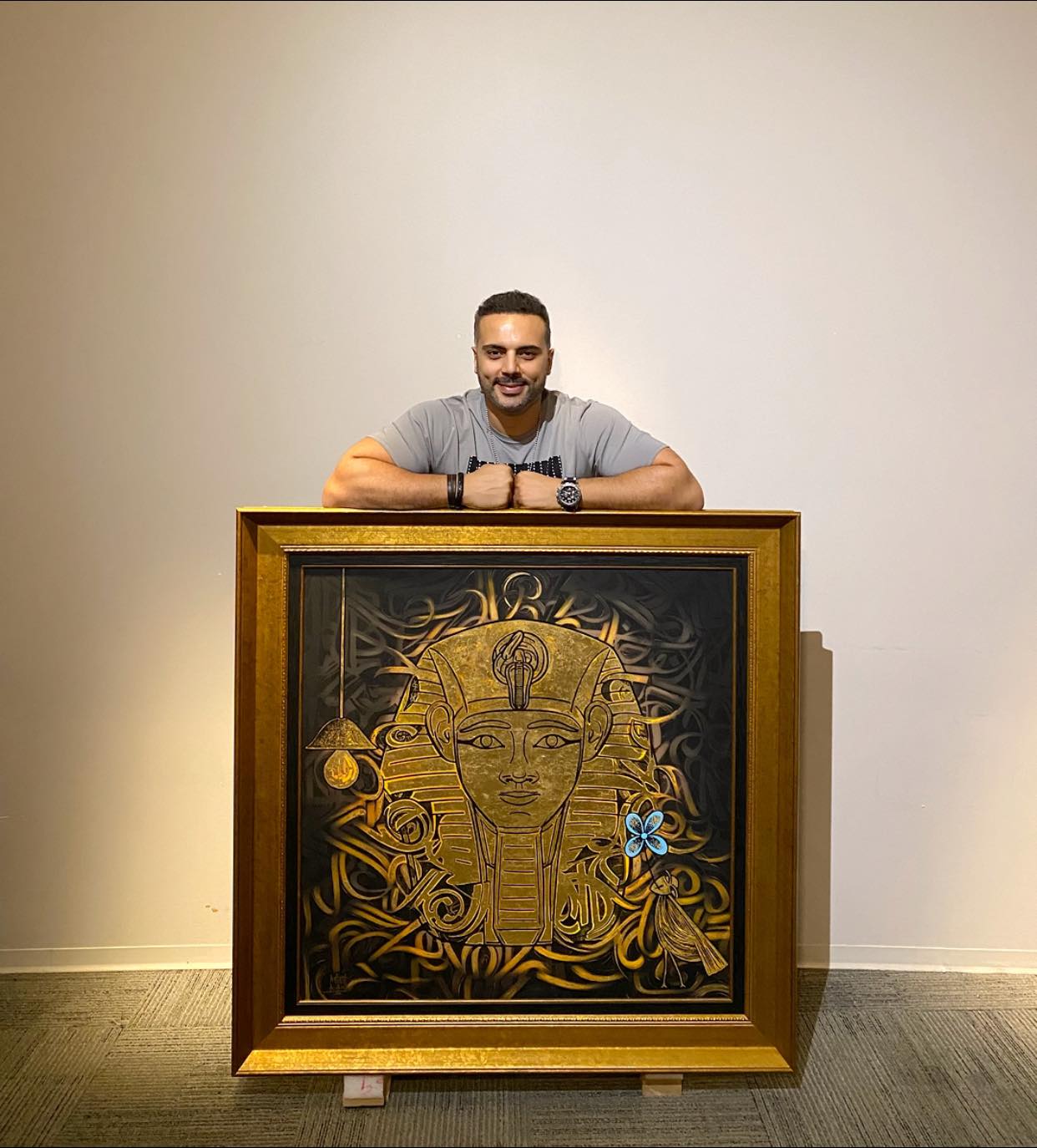 الفنان أحمد فريد ولوحة سر رمسيس الذهبي