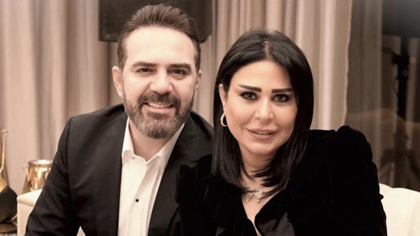 وائل جسار و زوجته 