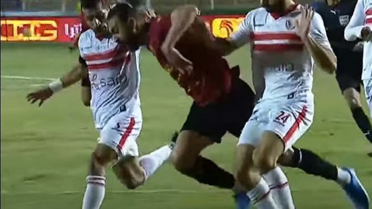 جانب من مباراة سيراميكا كليوباترا والزمالك 