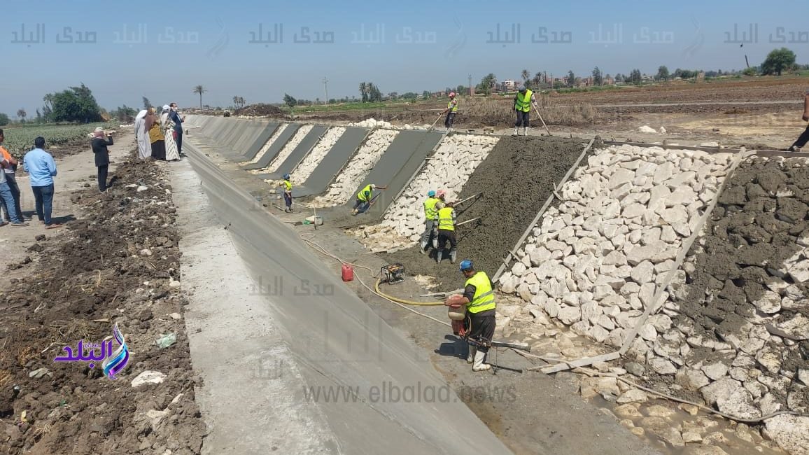 تبطين الترع بالقليوبية