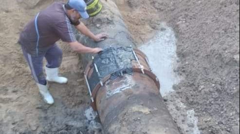 اصلاح خطوط المياه في سيناء