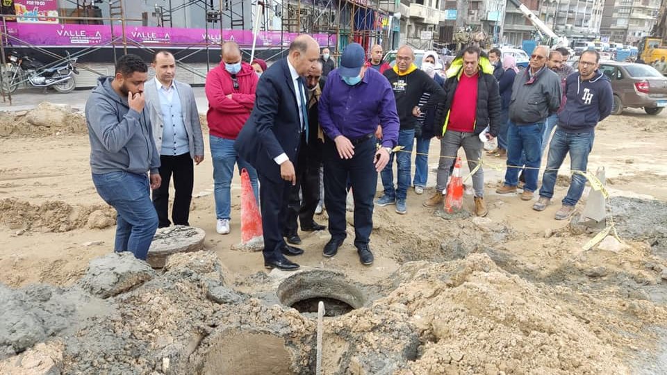 إصلاح مطبق صرف شرق الإسكندرية