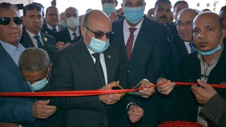   المستشارعمر مروان وزير العدل خلال الافتتاح