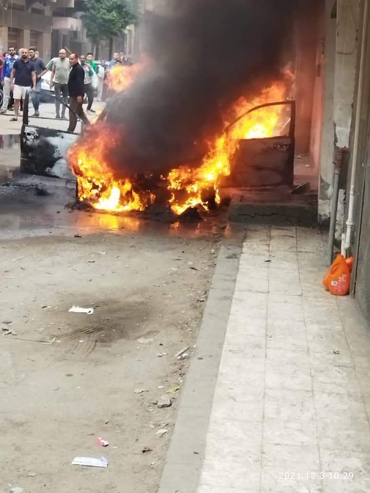 احتراق سيارة ملاكى
