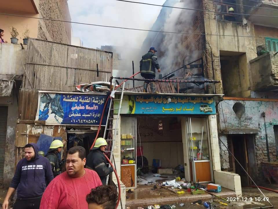 السيطرة على حريق بمنزل بالمنصورة