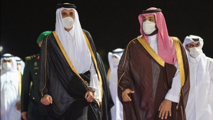 محمد بن سلمان وتميم بن حمد