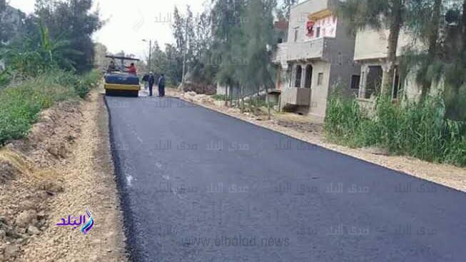 جانب من أعمال الرصف