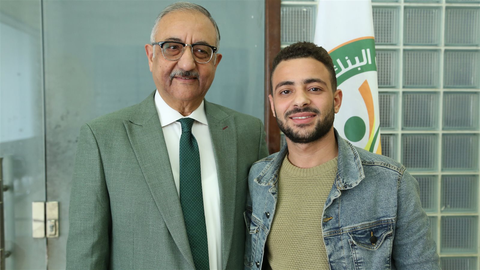  اللواء أشرف نصار مع عبد الله هشام محرر صدى البلد