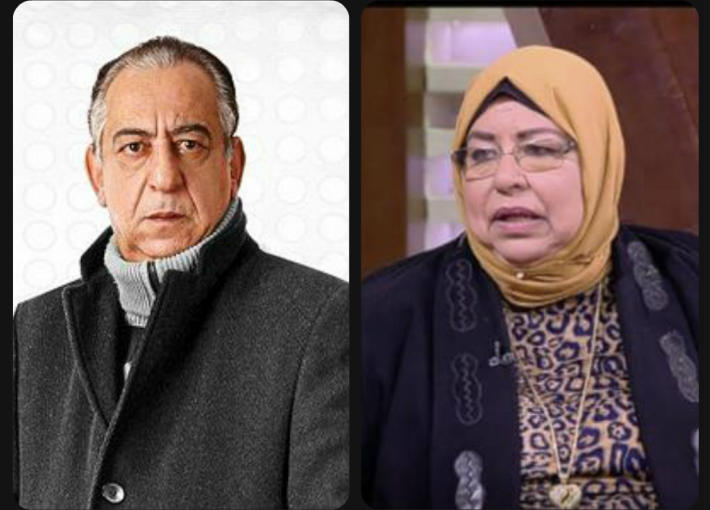 الفنان أحمد راتب وزوجته 