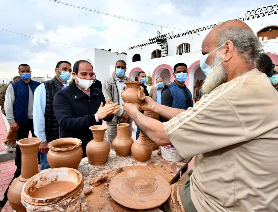 الرئيس السيسي خلال جولته اليوم 