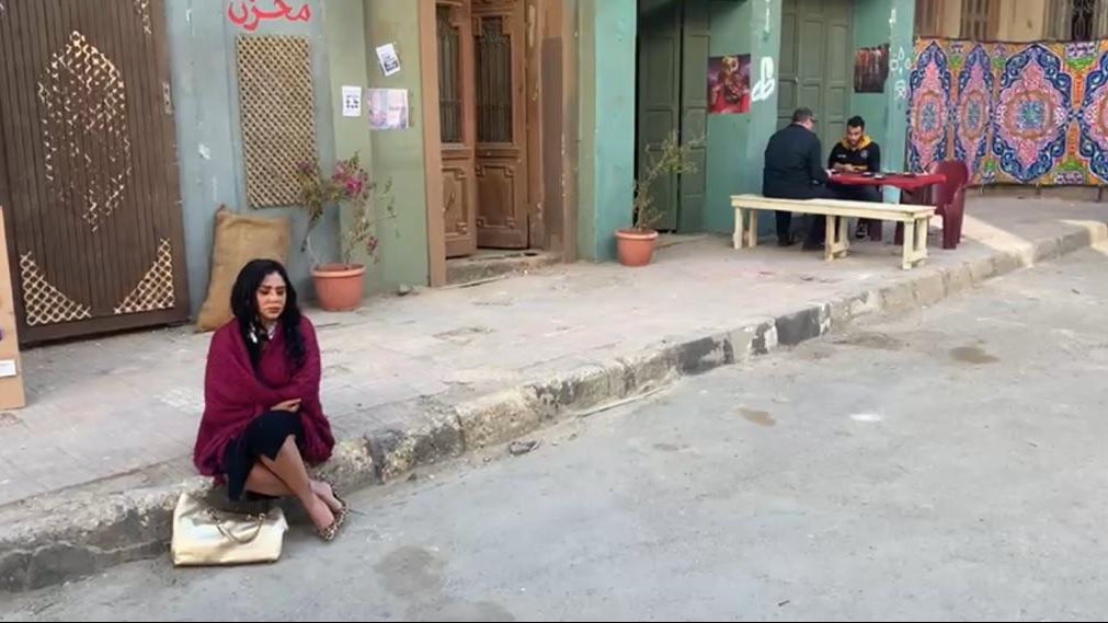 رانيا يوسف في تصوير مسلسل المماليك 