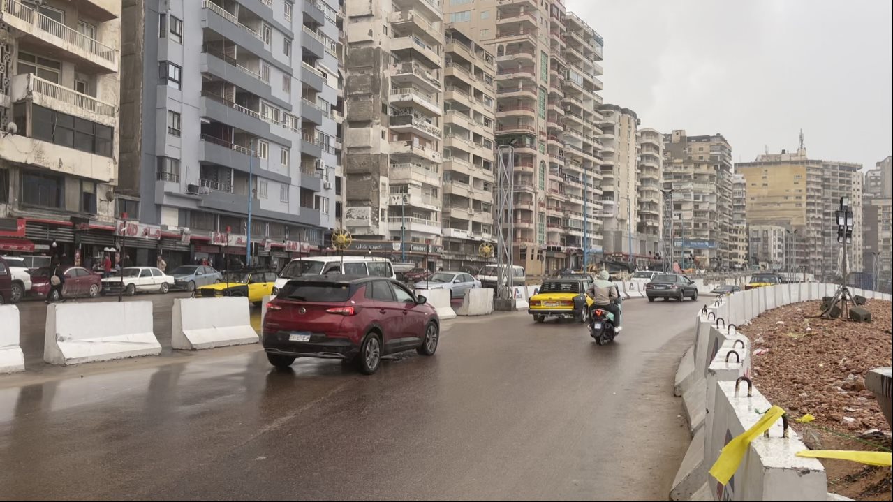 أمطار متوسطة تضرب الإسكندرية 