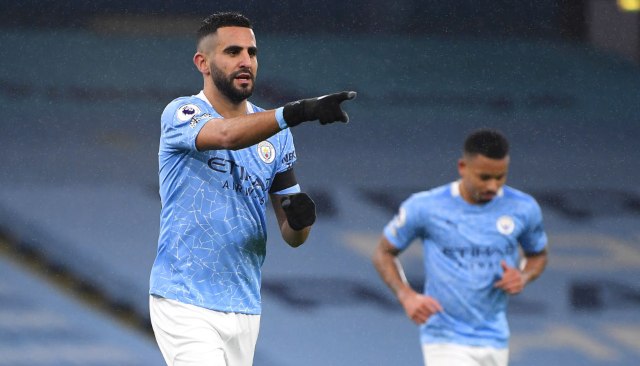 رياض محرز لاعب فريق مانشستر سيتي