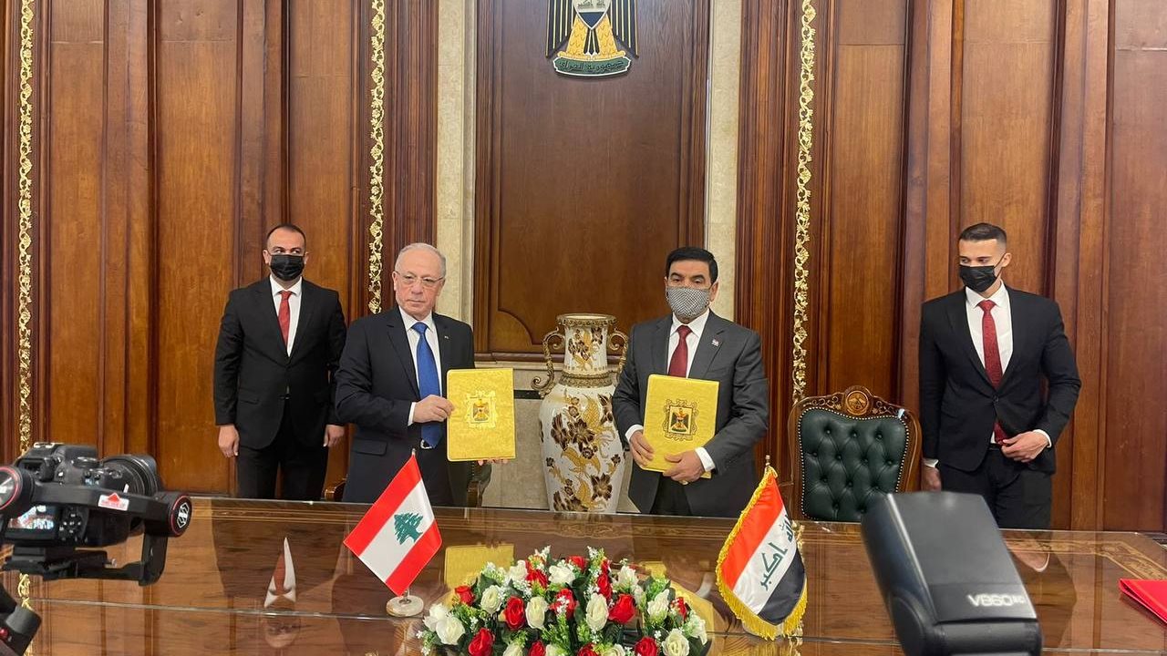 العراق ولبنان يوقعان مذكرة تفاهم خاصة بتطوير العلاقات العسكر