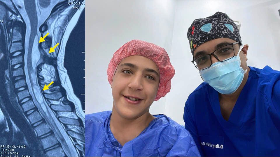 الدكتور هاني عبد الجواد مع الشاب أحمد