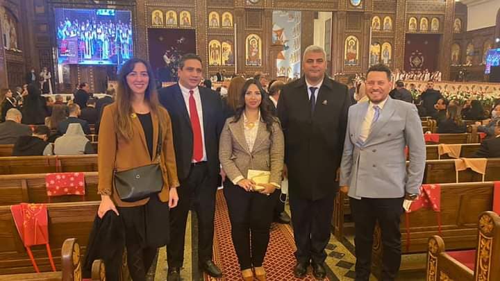 وفد تنسيقية الشباب يشارك فى قداس عيد الميلاد 