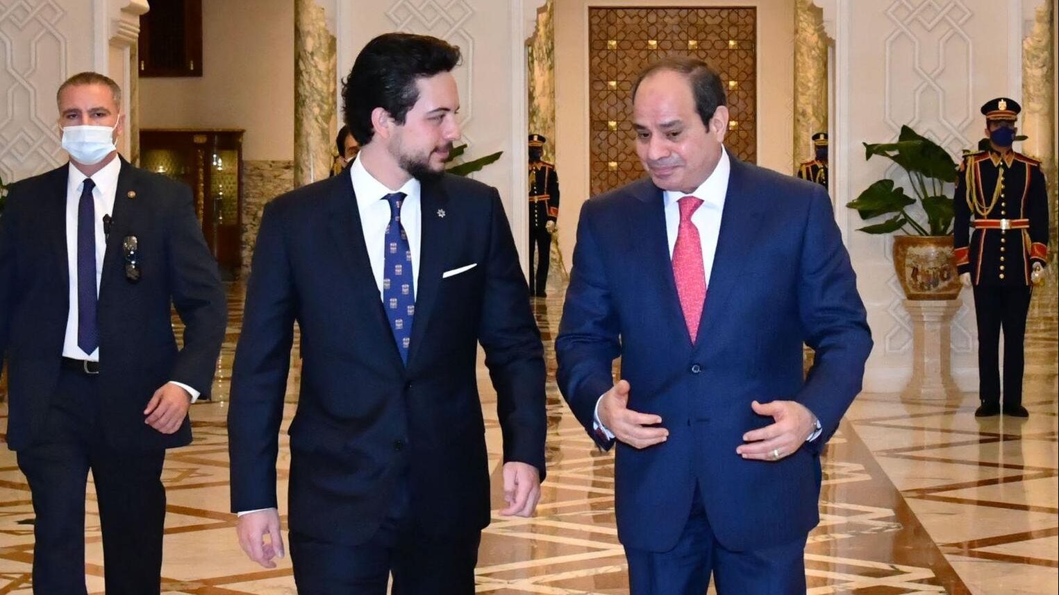 ولي العهد الأردني خلال زيارته الأخيرة ولقائه الرئيس السيسي