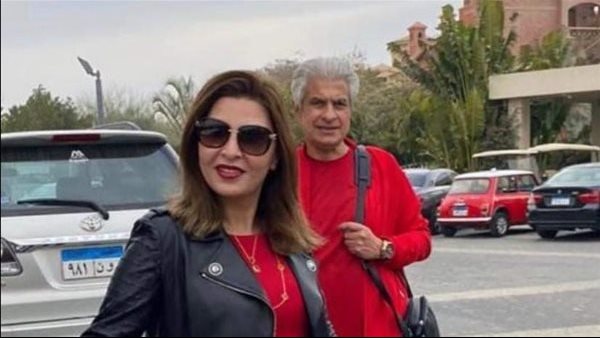 وائل الإبراشي وزوجته 