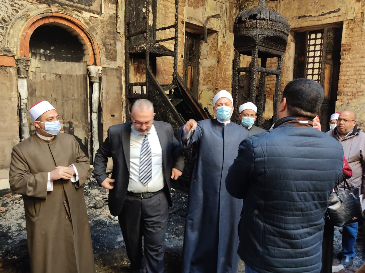 حريق مسجد علم الدين بأسيوط